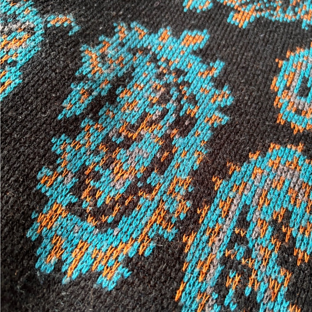 Saturdays, black blue and orange sweater - Picture 3 of 4